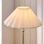 125429 Sylvie Floor Lamp Brass White