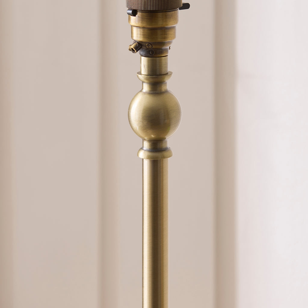 125429 Sylvie Floor Lamp Brass White