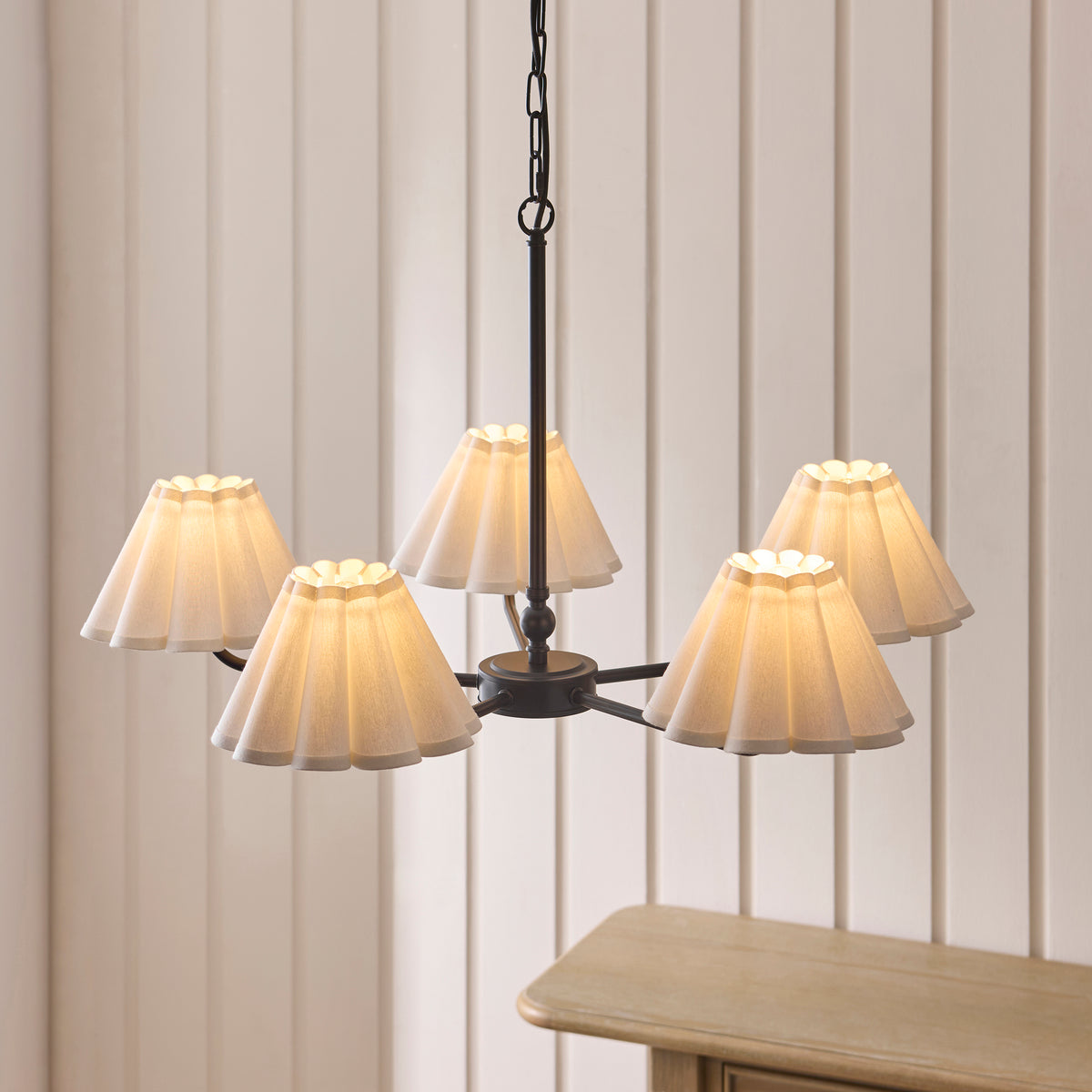 125430 Sylvie 5 Light Pendant Black
