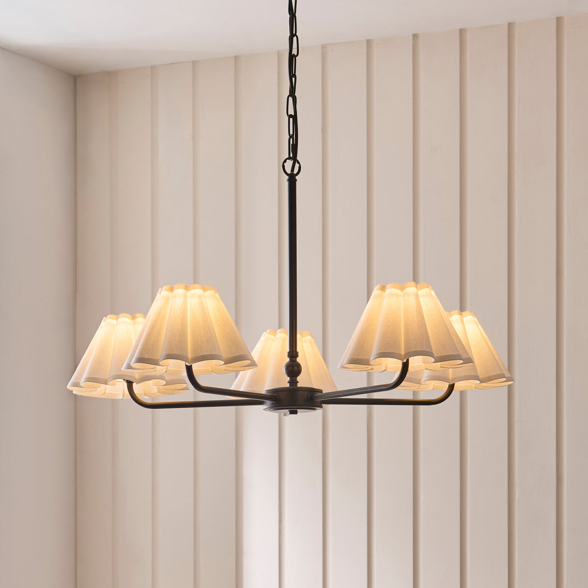 125430 Sylvie 5 Light Pendant Black
