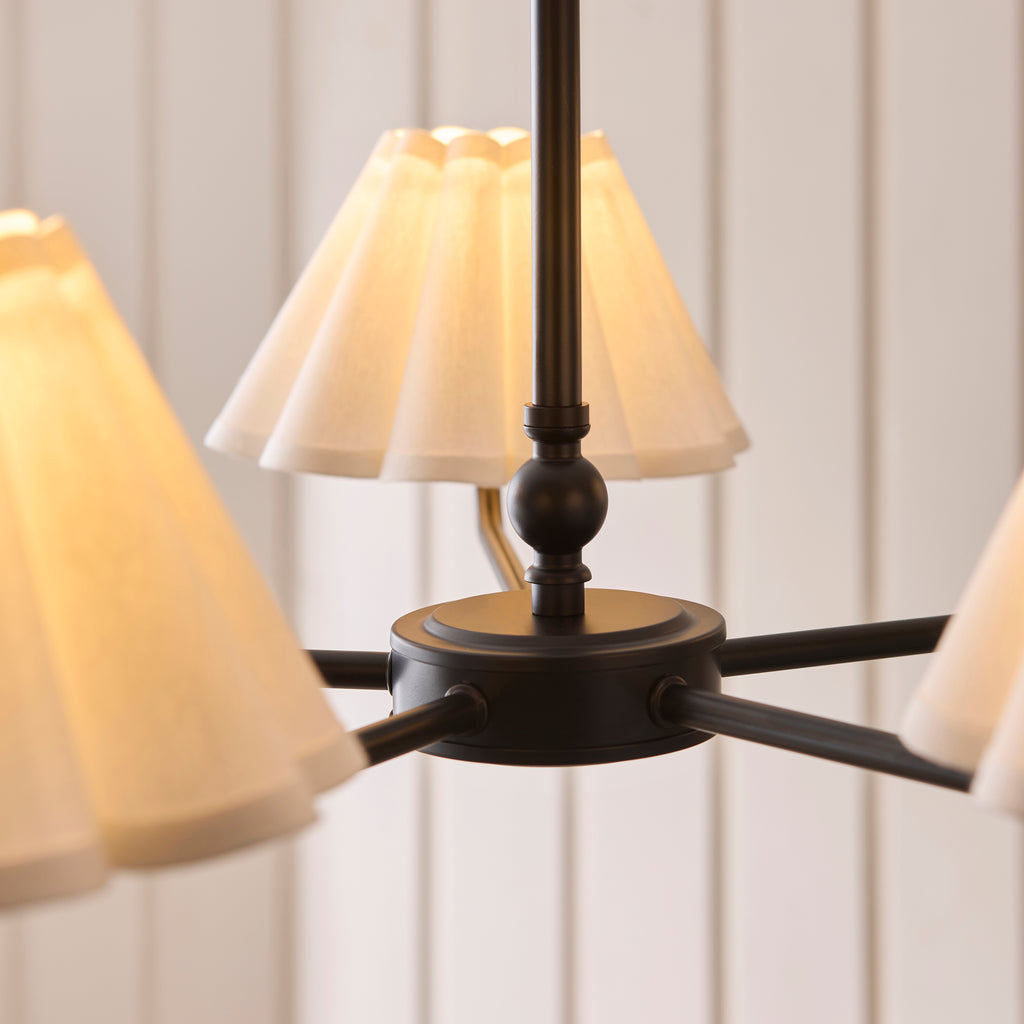 125430 Sylvie 5 Light Pendant Black