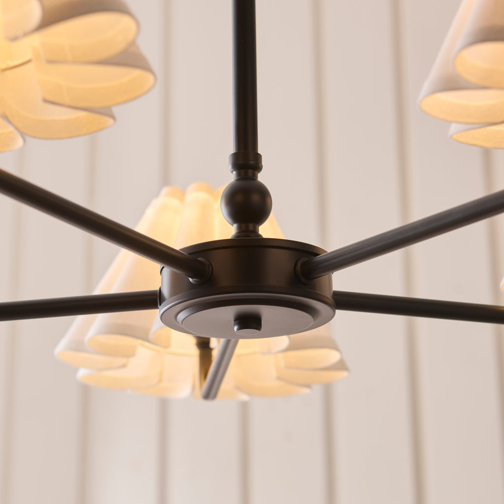 125430 Sylvie 5 Light Pendant Black