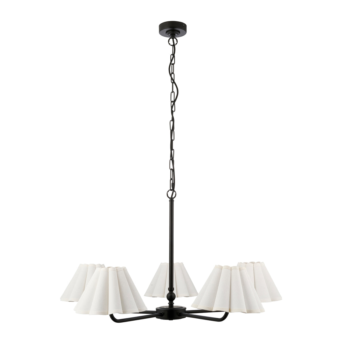 125430 Sylvie 5 Light Pendant Black