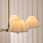 125431 Sylvie 5 Light Pendant Brass White