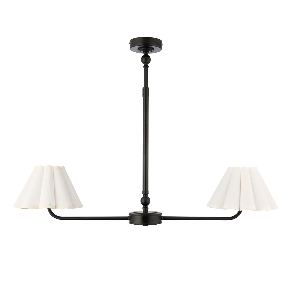 125432 Sylvie 2 Light Pendant Black