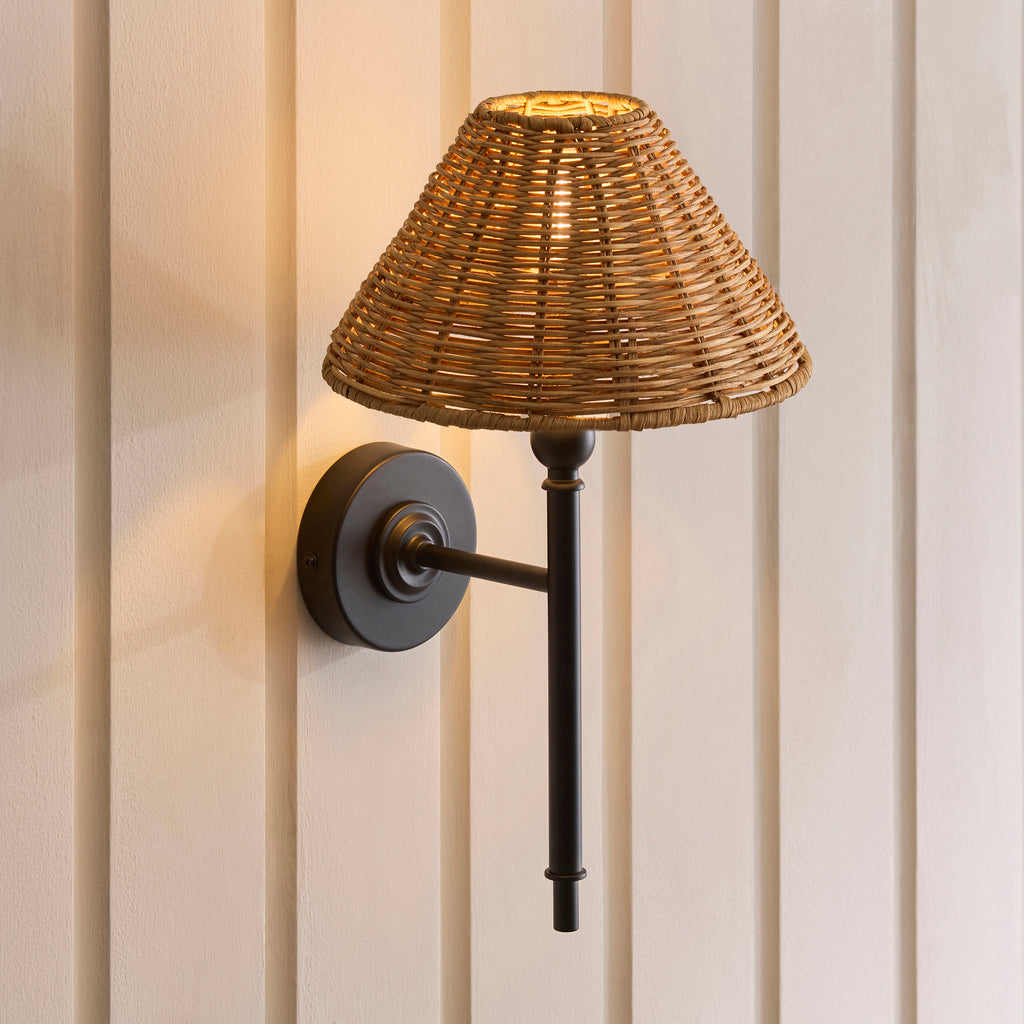 125439 Jericho Wall Light Black