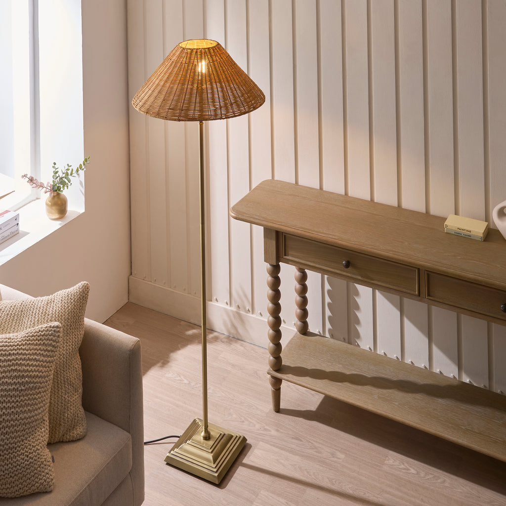 125444 Jericho Floor Lamp Brass
