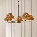 125446 Jericho 5 Light Pendant Brass