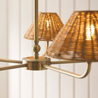 125446 Jericho 5 Light Pendant Brass