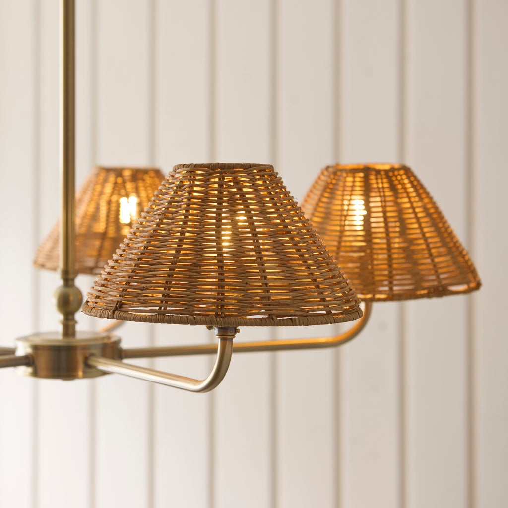 125446 Jericho 5 Light Pendant Brass