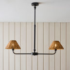 125447 Jericho 2 Light Pendant Black