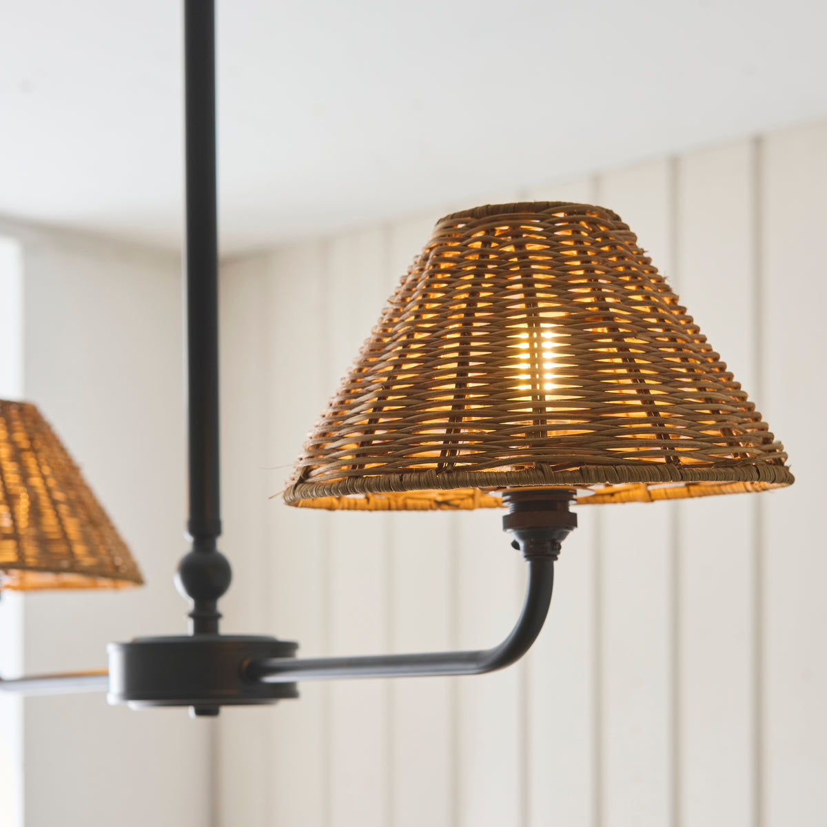 125447 Jericho 2 Light Pendant Black