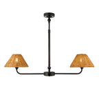 125447 Jericho 2 Light Pendant Black