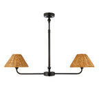 125447 Jericho 2 Light Pendant Black