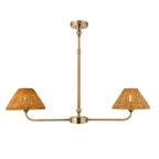 125448 Jericho 2 Light Pendant Brass