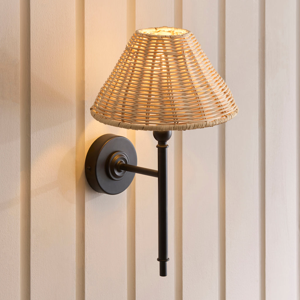 125449 Jericho Wall Light Black