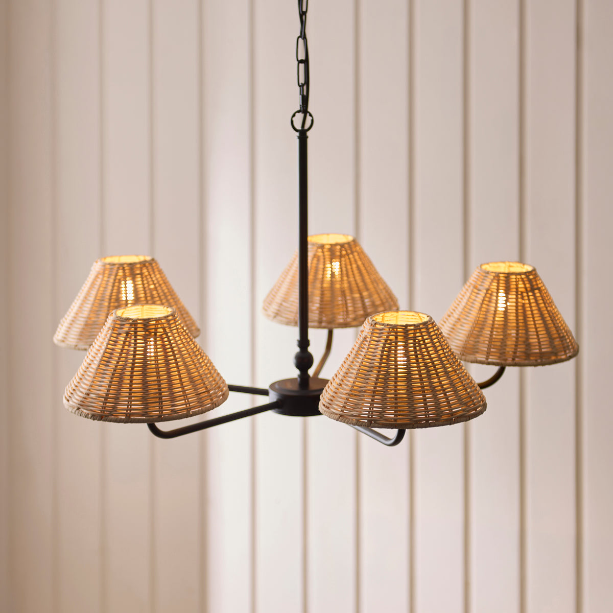 125455 Jericho 5 Light Pendant Black