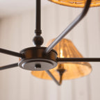 125455 Jericho 5 Light Pendant Black
