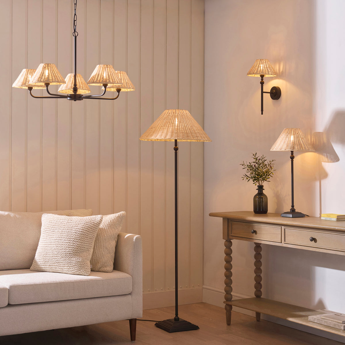 125455 Jericho 5 Light Pendant Black