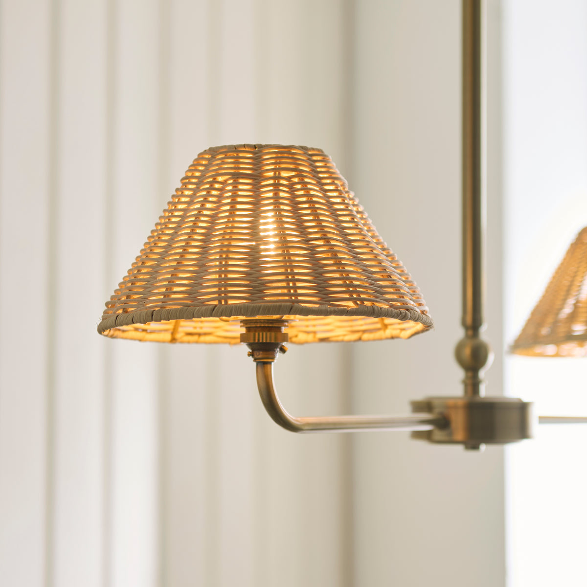 125458 Jericho 2 Light Pendant Brass