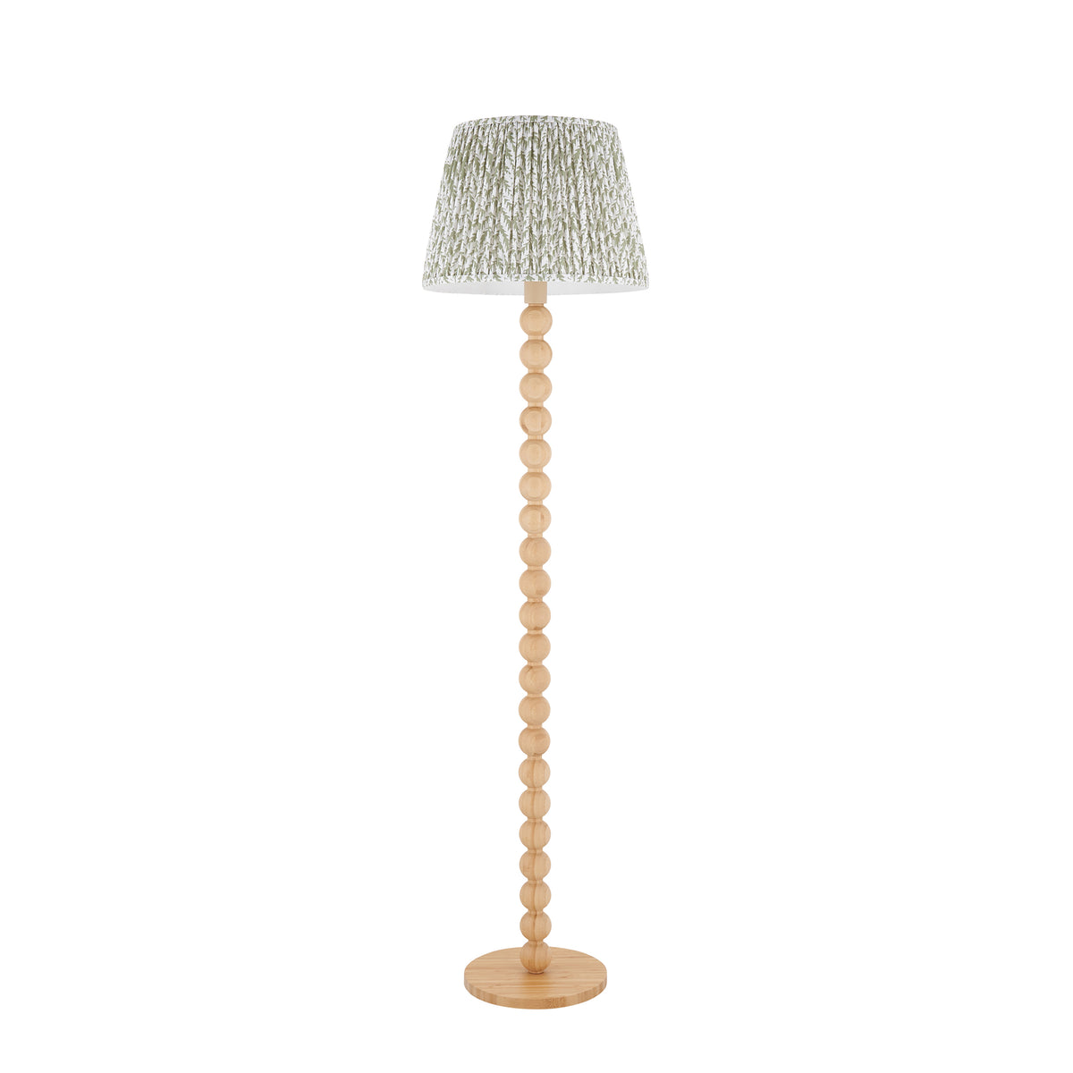 125459 Cane & Leaf 40cm Floor Lamp Green