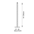 125459 Cane & Leaf 40cm Floor Lamp Green
