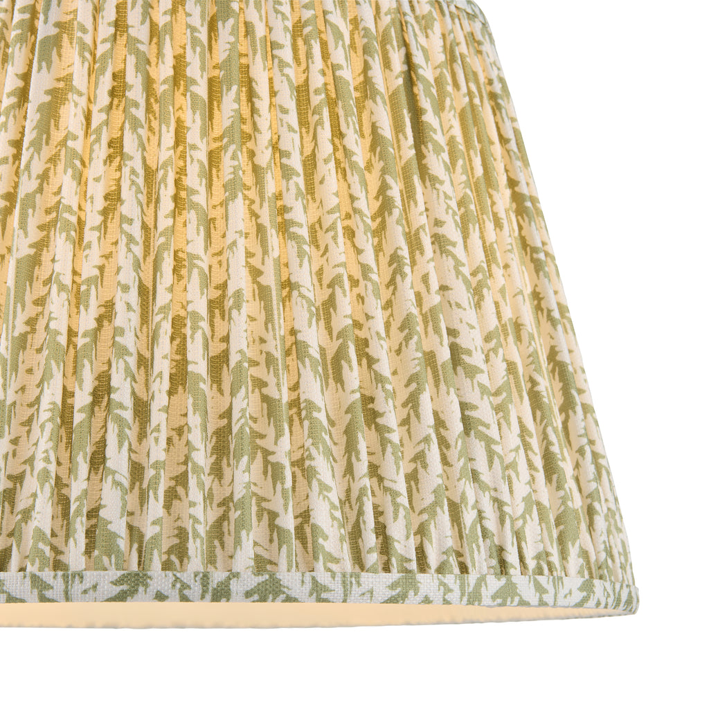 125460 Eltham & Leaf 40cm Pendant Brass Green