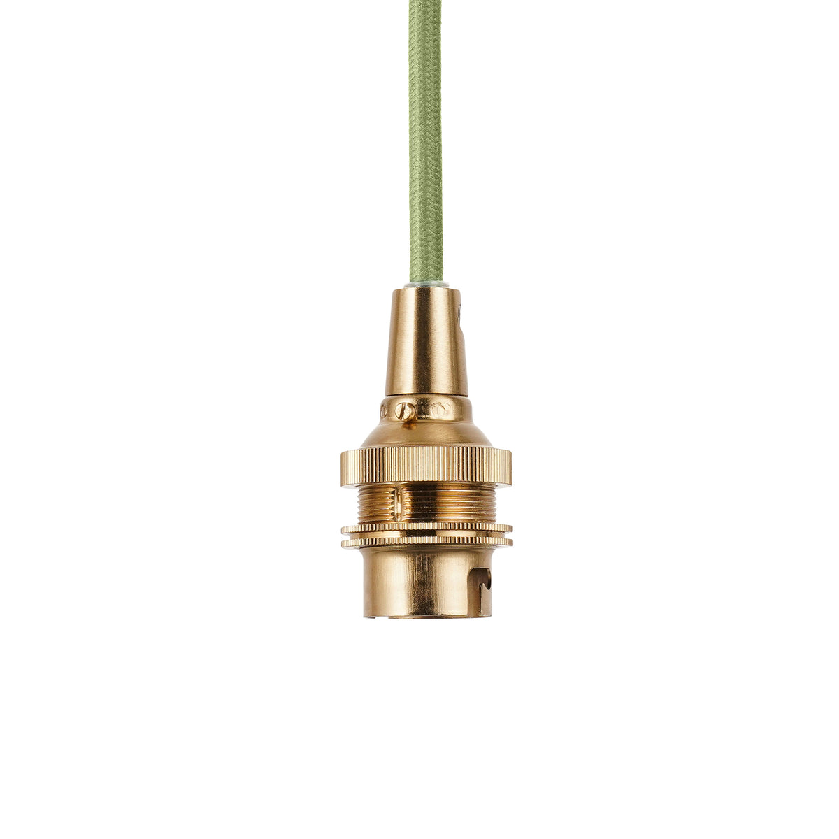 125460 Eltham & Leaf 40cm Pendant Brass Green