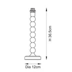 125464 Higgledy & Leaf 25cm Table Lamp Green