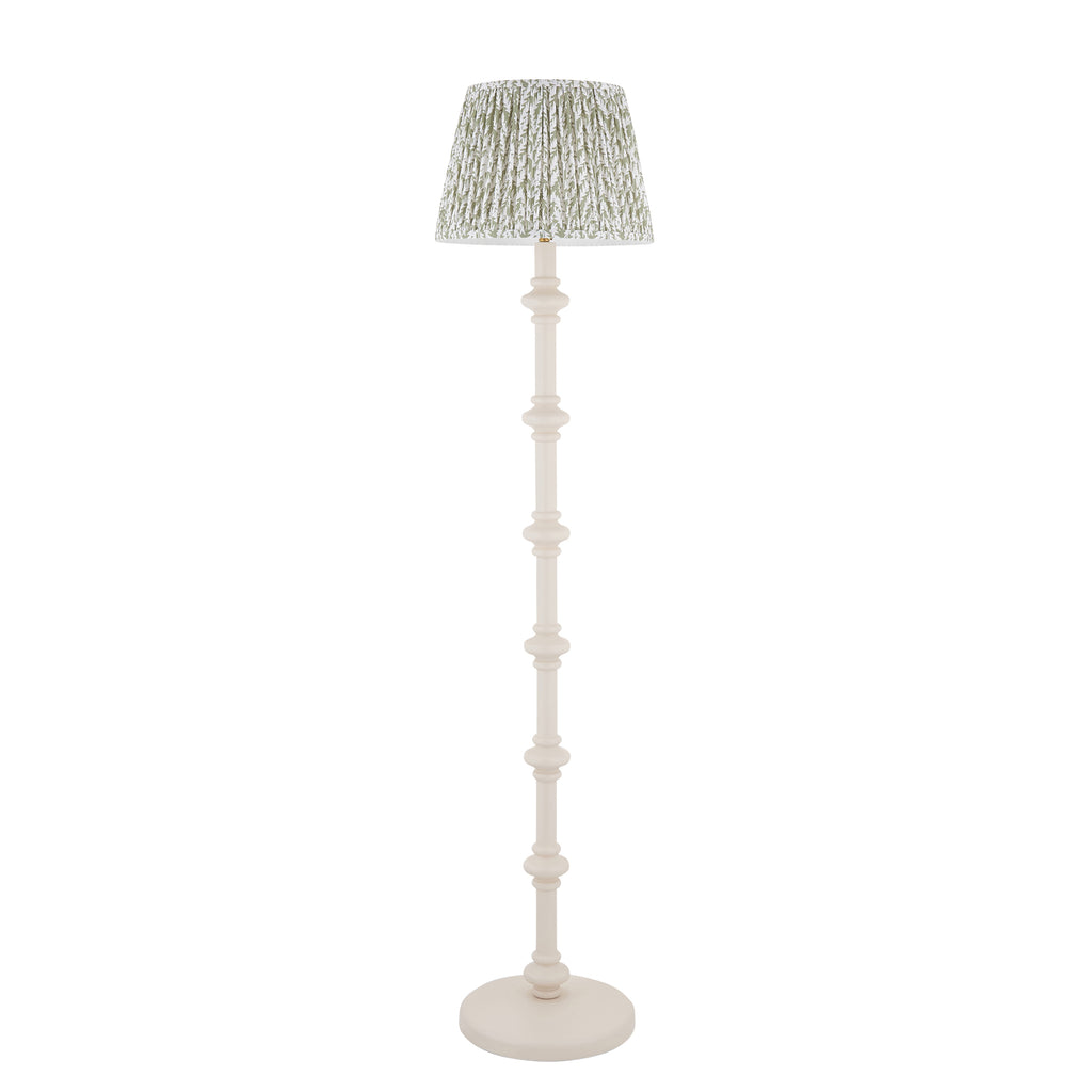 125491 Carnaby & Leaf 35cm Floor Lamp White Green