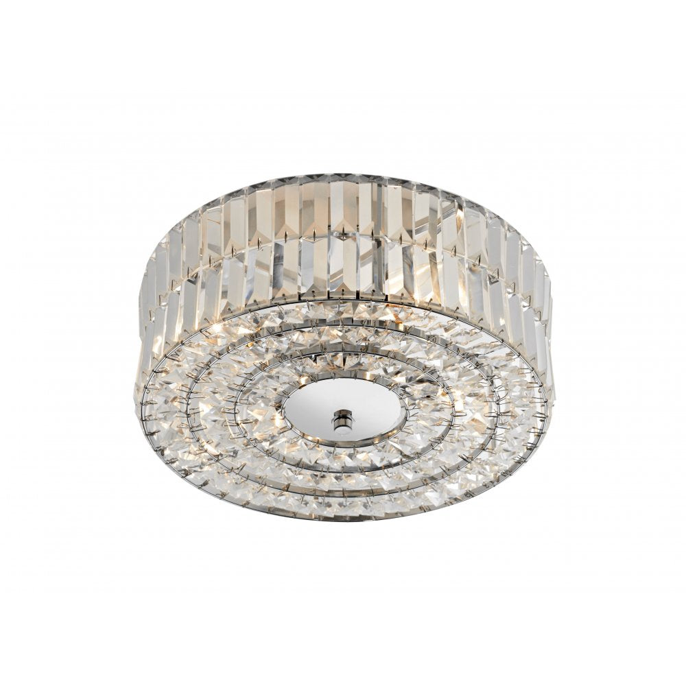 Dar ERR5250 Errol Semi Flush Light With Crystal Decoration