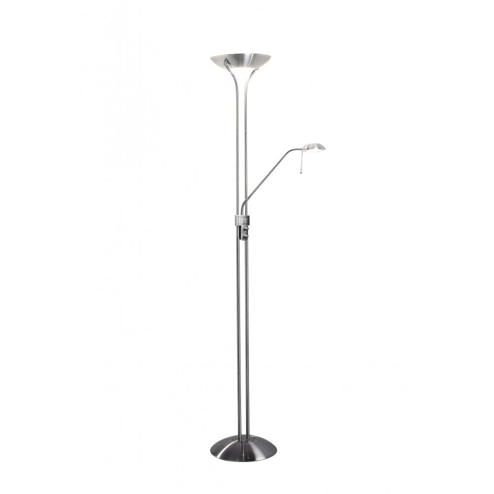 Dar MON4946 Montana Floor Lamp Satin Chrome