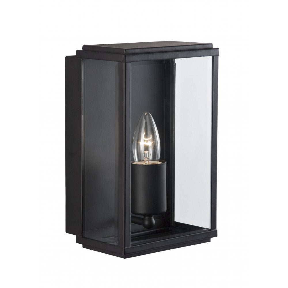 8204BK Box Outdoor Wall & Porch Light - 1 Light Black Rectangle Box