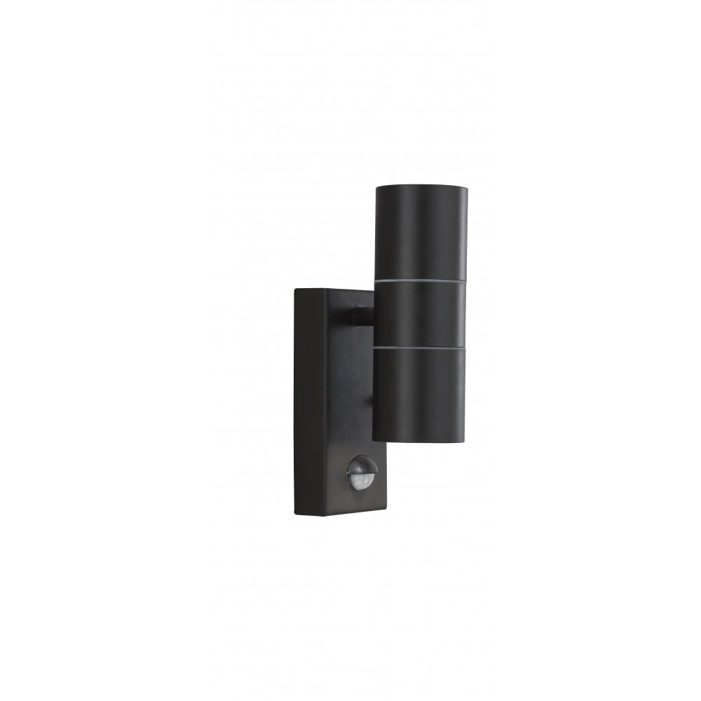 7008-2BK-LED Outdoor & Porch (gu10 Led)wall Light - 2 Light Black+sensor Tube
