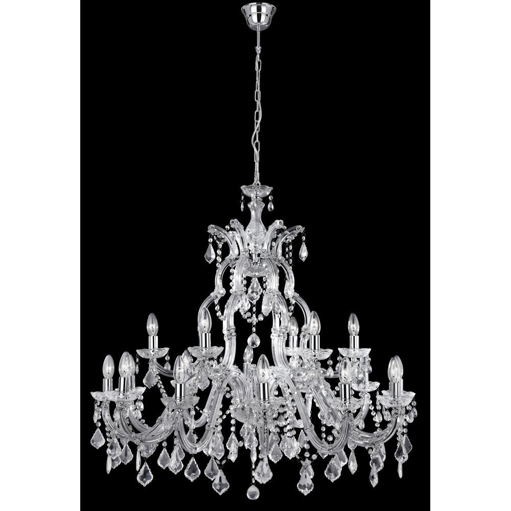 3314-18 Marie Therese - 18 Light Chandelier Chrome Clear Crystal