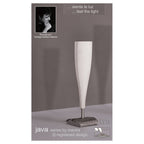 M0064 Java Table Lamp Small 1 Light E14 Satin Nickel/Frosted White Glass