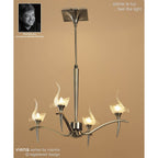 M0323AB Viena Telescopic Pendant Round 4 Light G9 Antique Brass