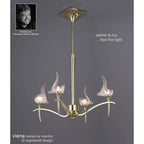 M0323PB Viena Telescopic Pendant Round 4 Light G9 Polished Brass