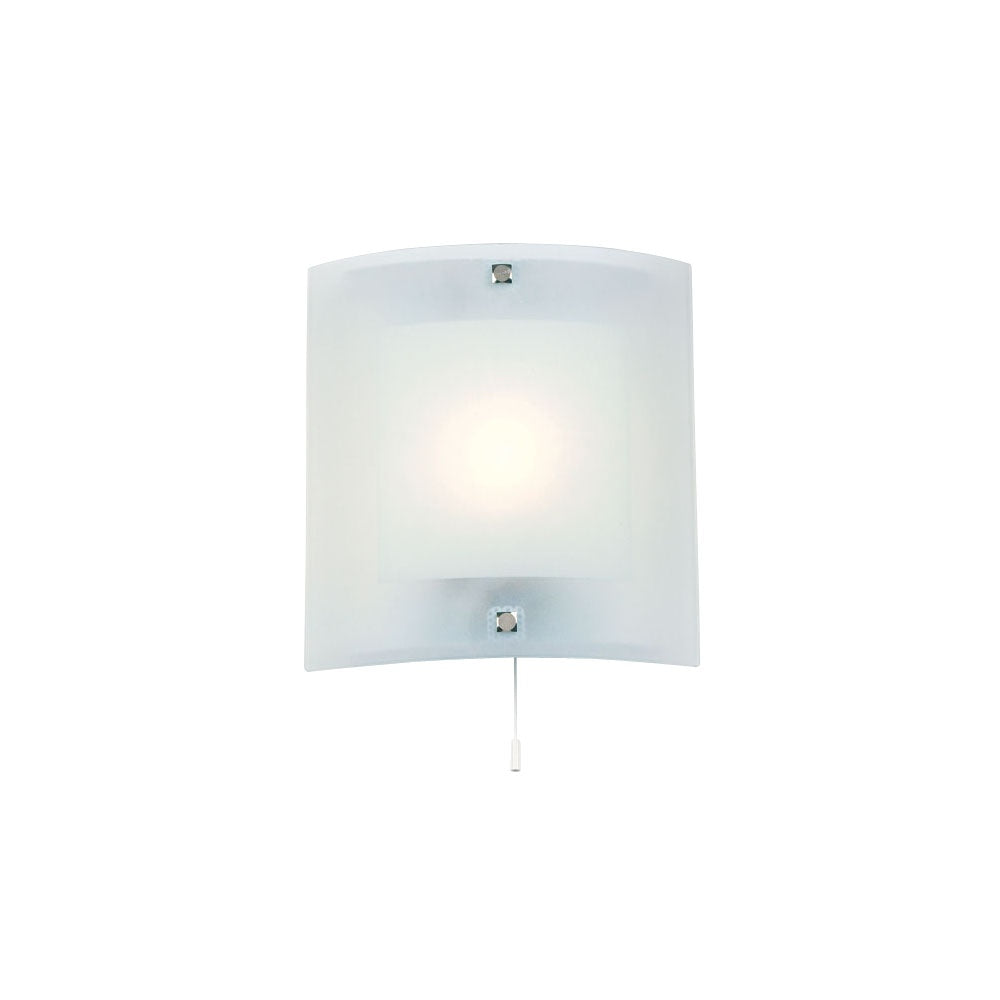 143-WB Blake 1 Light Wall Light Clear/frosted Glass & Chrome Plate (S)