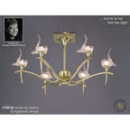 M0324PB Viena Semi Flush Round 6 Light G9 Polished Brass