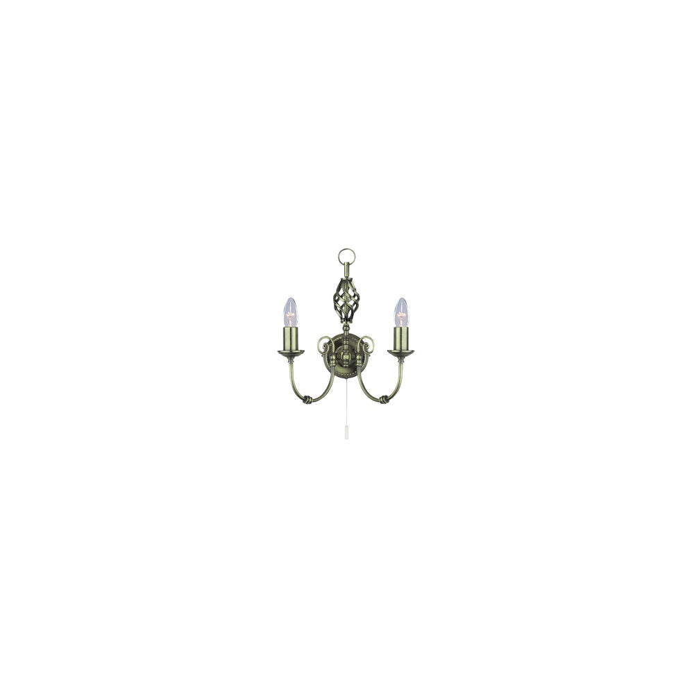 8392-2 Zanzibar 2 Light Antique Wall Bracket