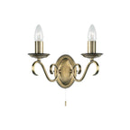 2030-2AN Bernice 2 Light Wall Light Brass (S)