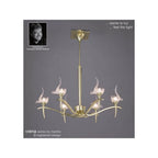 M0322PB Viena Telescopic Pendant Round 6 Light G9 Polished Brass