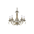 2030-5AN Bernice 5 Light Pendant Antique Brass Plate