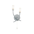 146-2CH Havana 2 Light Wall Light Chrome Plate & Frosted Glass