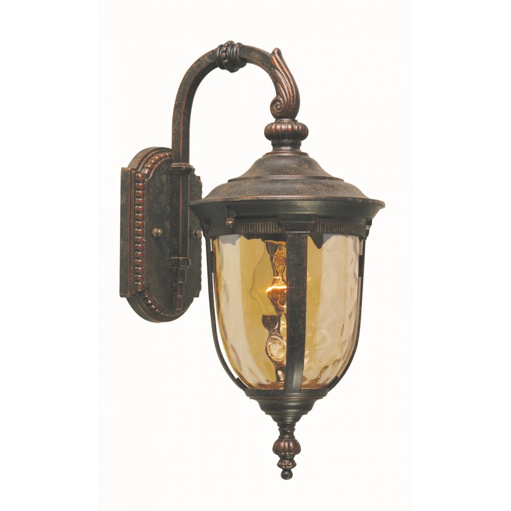 Cleveland Outdoor 1 Light Small Wall Lantern Weathered Bronze (S)