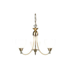 1805-3AN Alton 3 Light Pendant Antique Brass Plate & Matt Opal Glass