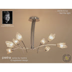 M0180AB Pietra Pendant 4 Arm 8 Light G9 Antique Brass
