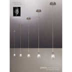 M0185 Pietra Pendant 1 Light G9 Polished Chrome