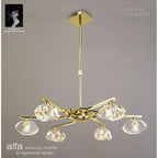 M0412PB Alfa Telescopic 6 Light G9 Polished Brass
